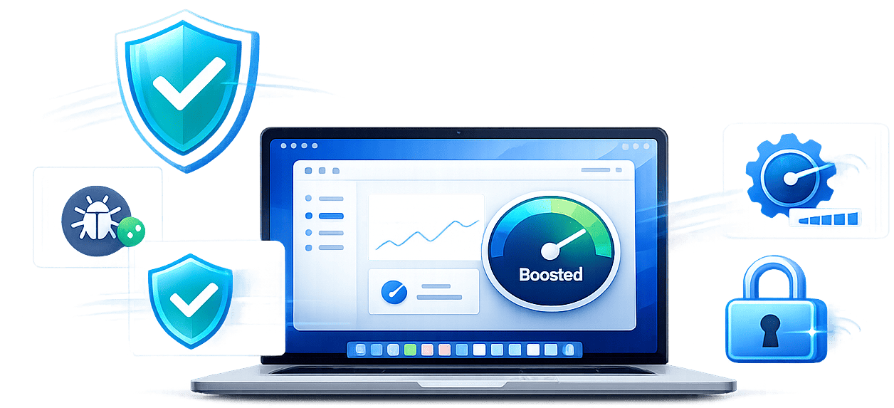 Async ONE security and performance features on a laptop